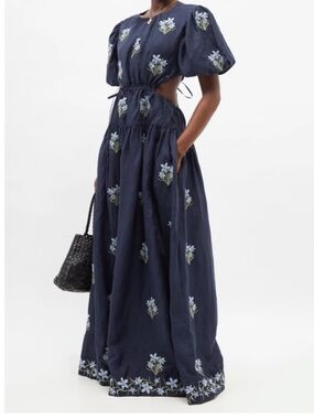 navy blue maxi formal dress Helen Maxi Dress